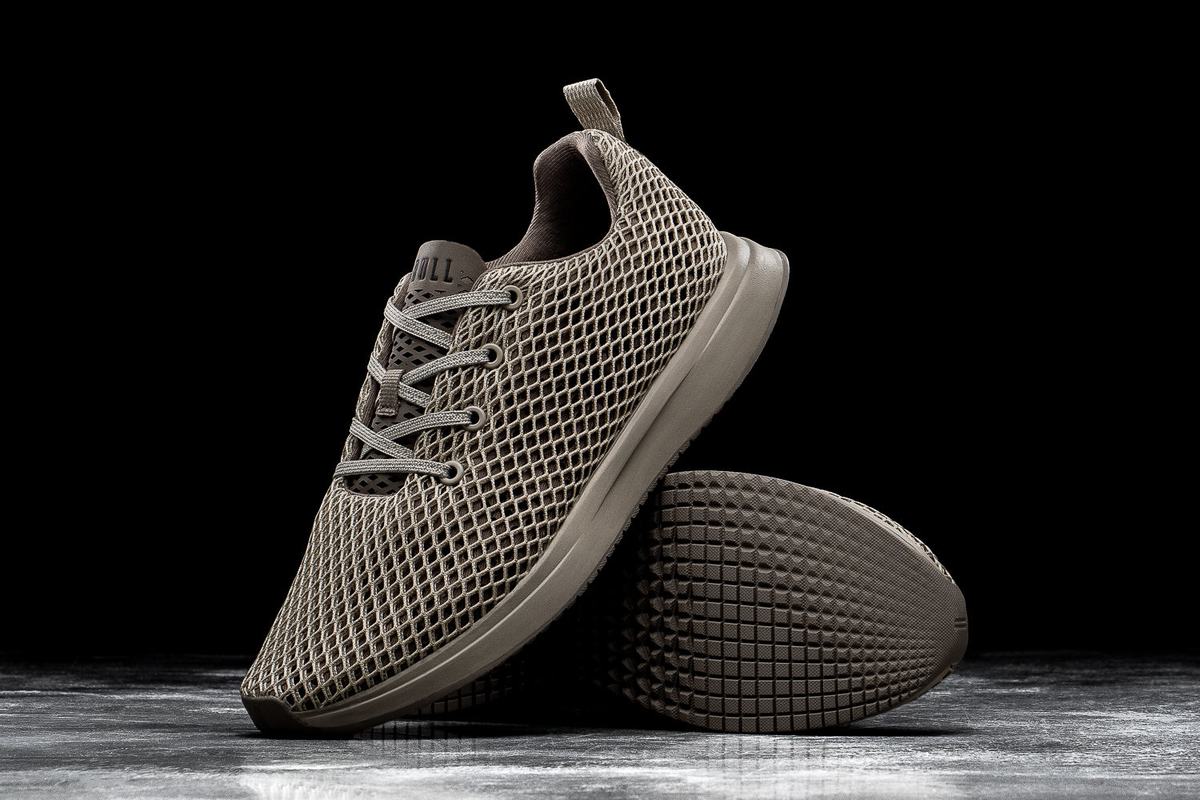 Nobull Mesh Runner Men's Running Shoes Khaki | Australia (KC8134)